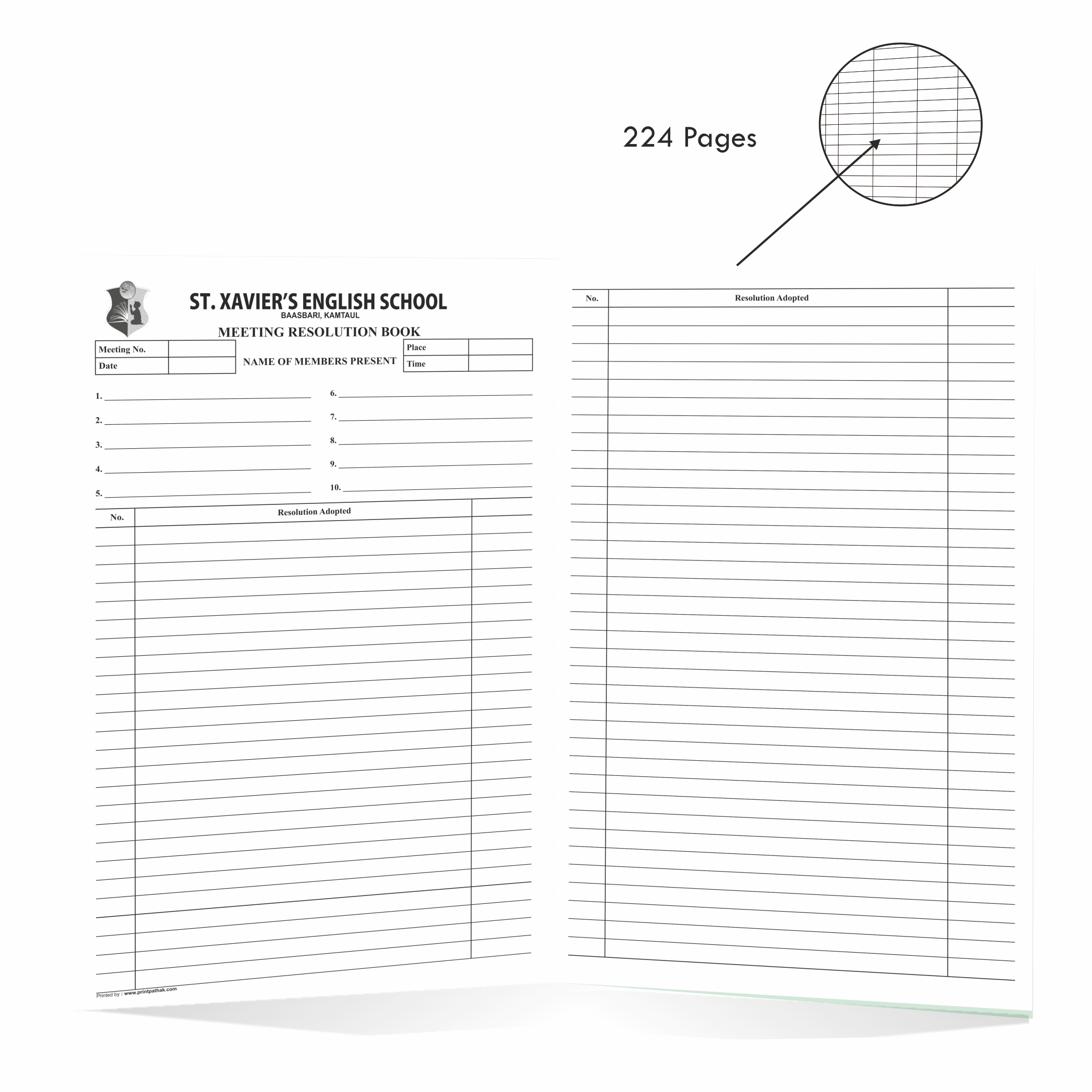 Meeting Resolution Register - View 2