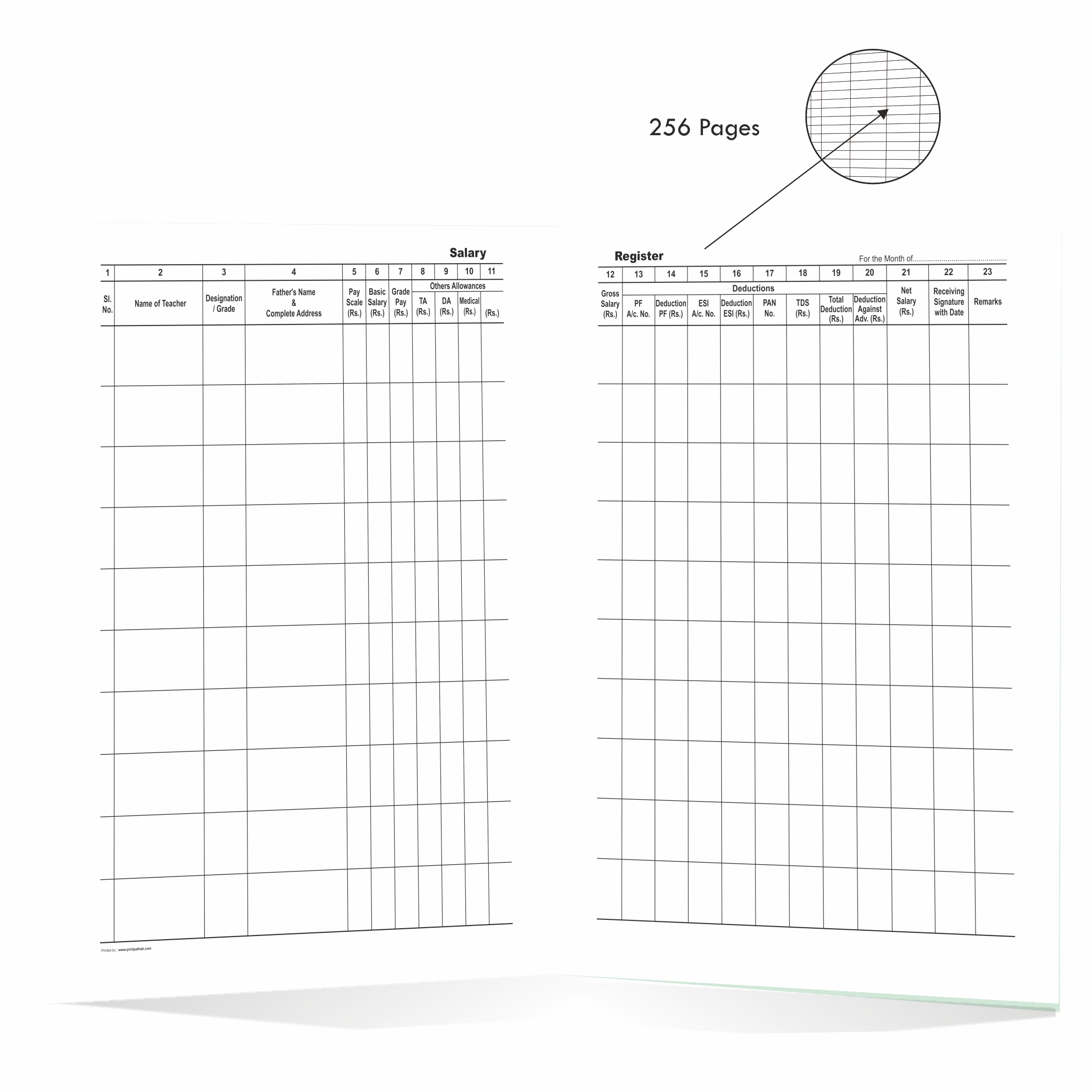 Salary Register - View 2