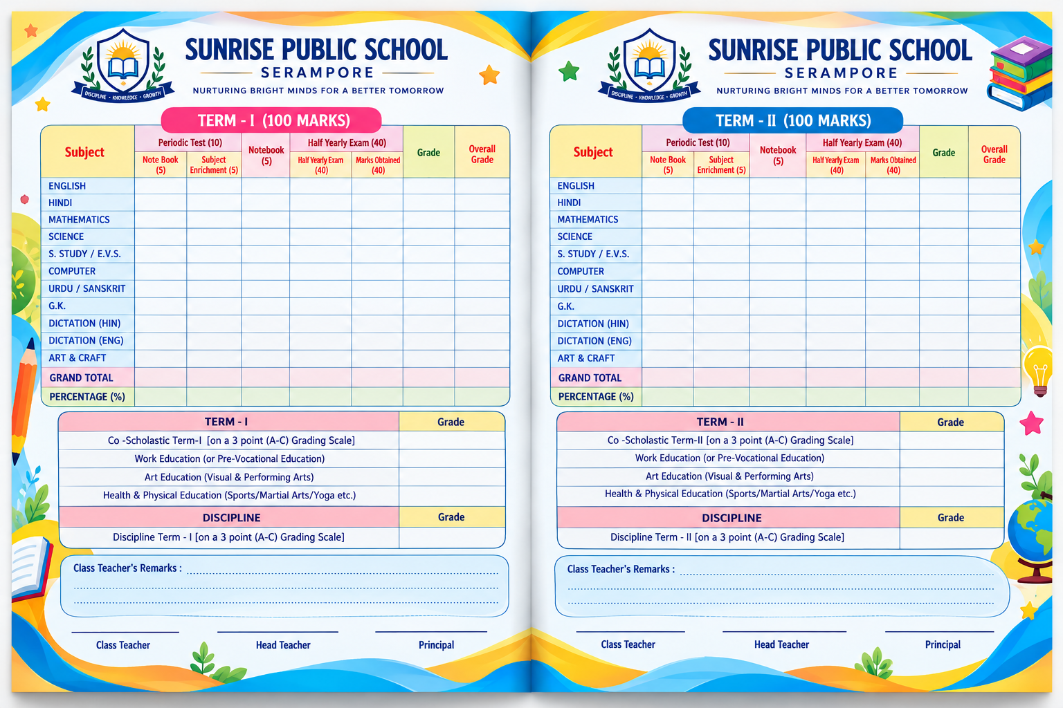 Report Card/Progress Report - View 2
